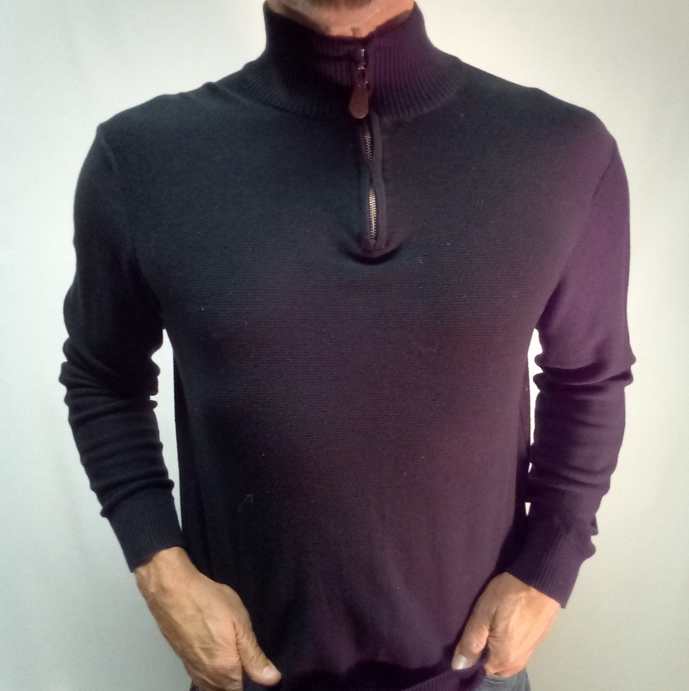 Designer Sweater Savile Row London V-neck Zipper